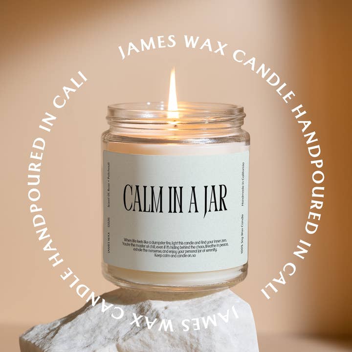 James Wax - Wholesale Jar/Filled Candle - Relaxation Stress Relief Calm in a Jar Candle G0262
