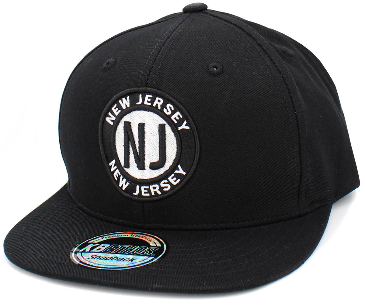KBETHOS - Wholesale Flat Brim Cap - Men's - NEW JERSEY SNAPBACK0