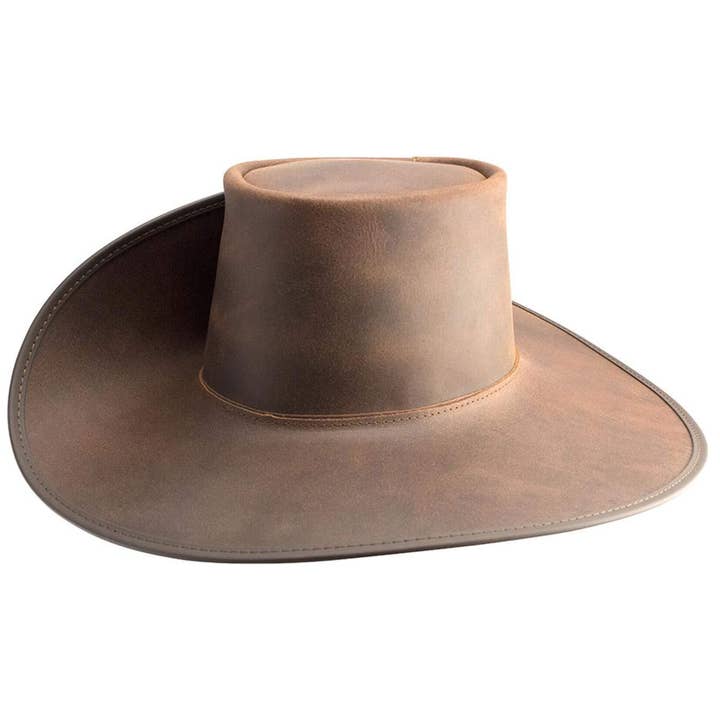 American Hat Makers - Wholesale Cowboy Hat - Unisex - Renaissance Fair Leather Hat Unbanded - Style Cavalier1