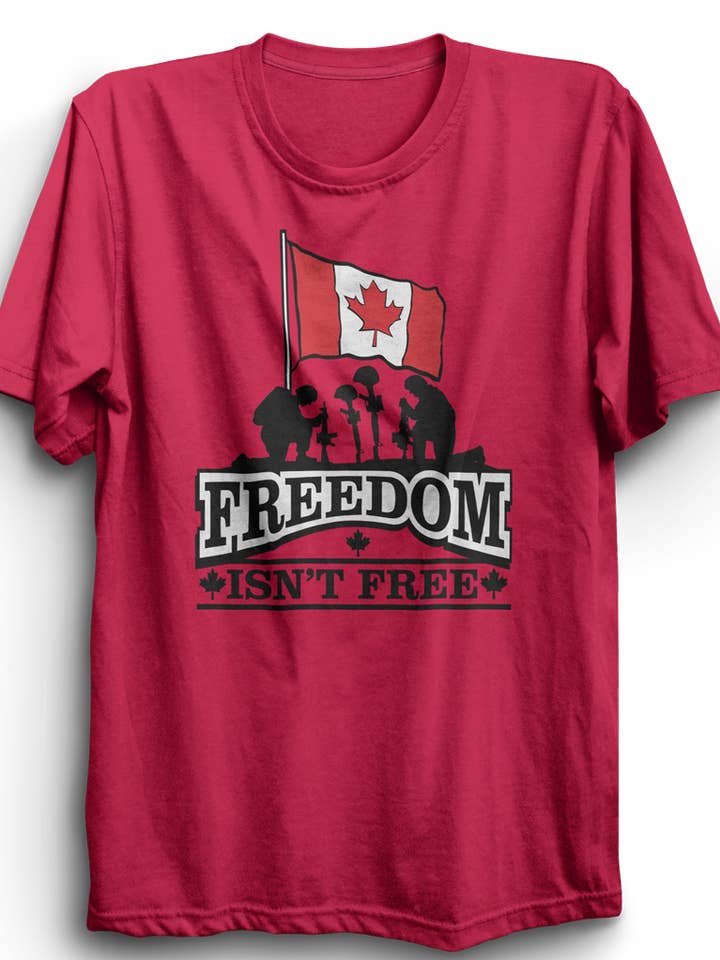 Frihed er ikke gratis T-shirt for engroshandel hos Canada for Victory