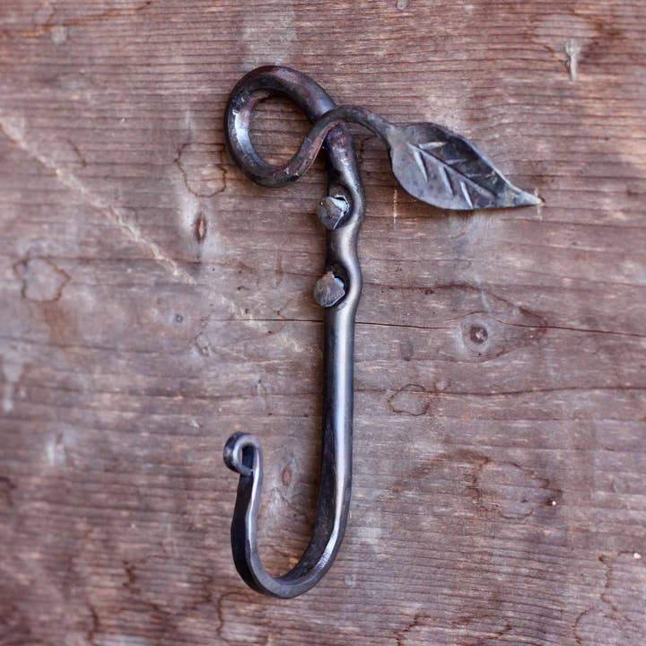 Wicks Forge - Wholesale Wall Hook - Leaf Hook - Right Facing
