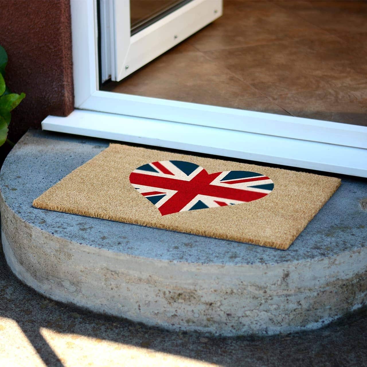 Wholesale Gifts Tomorrow – wholesale Door mat – Union Jack Heart Shaped Coir Novelty Doormat1