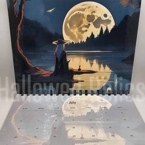 Hallowed Relics - Wholesale Calendar - 2025 Gothic Witch Moon Phase Calendar & Celestial Planner6