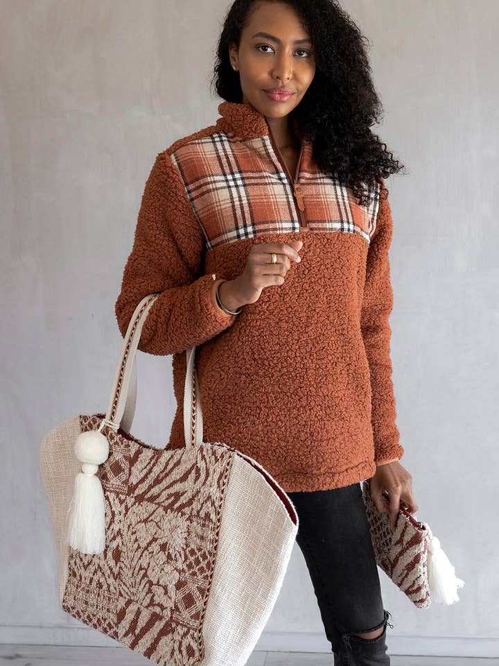 M2155 Natalia Shaped Two-Tone Cotton Tote
for wholesale by Jen & Co.