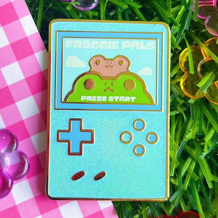 Froggie Pals Game Pin for wholesale by Peachie Kei