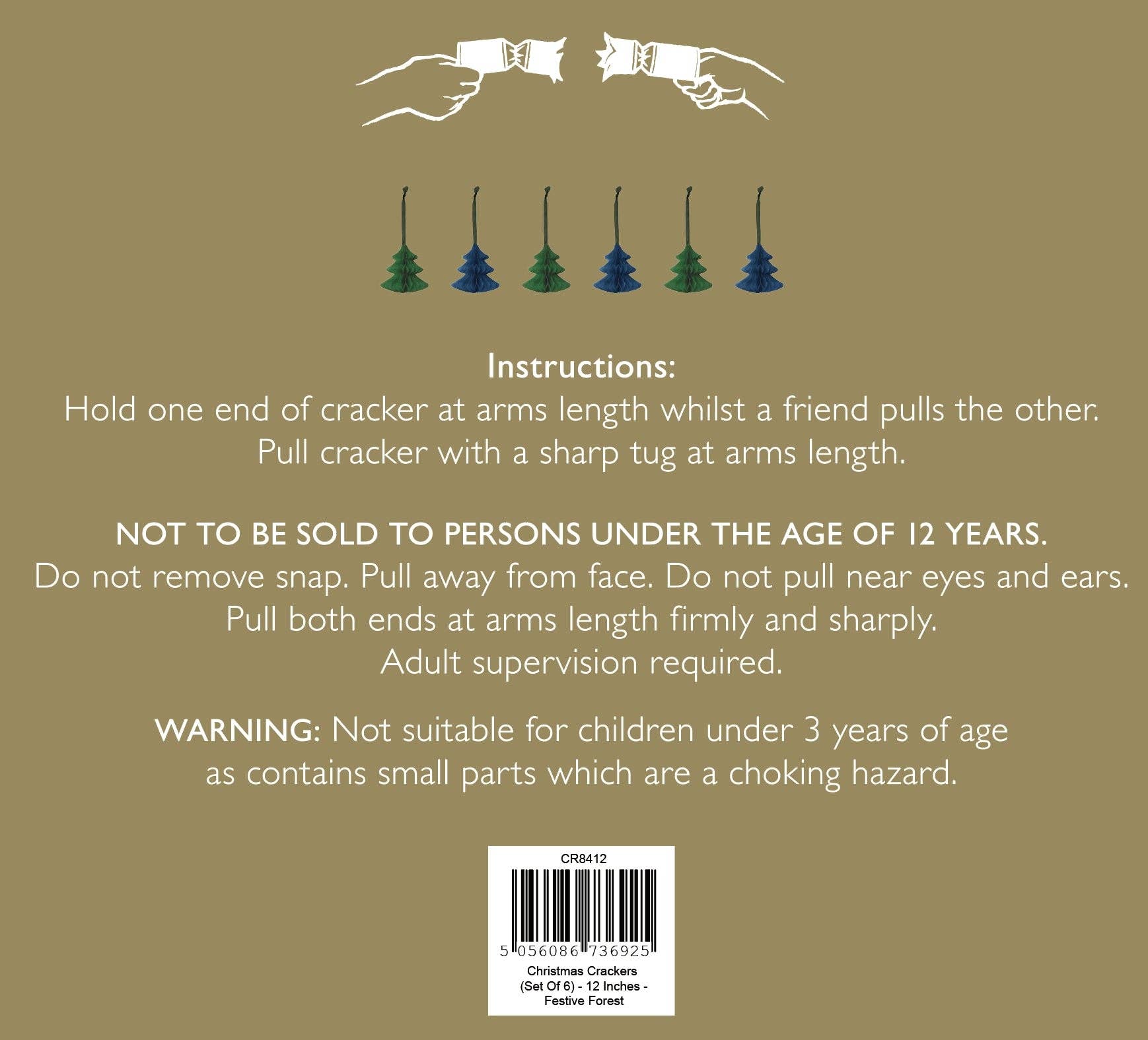 Sophie Allport – wholesale Christmas decoration – Festive Forest Christmas Crackers (Set of 6)5