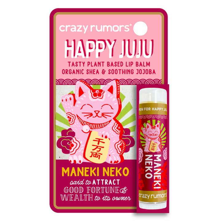 Crazy Rumors - Wholesale Lip Balm - All Natural, Vegan Happy Juju- Maneki Neko Lip Balm Gift Box1