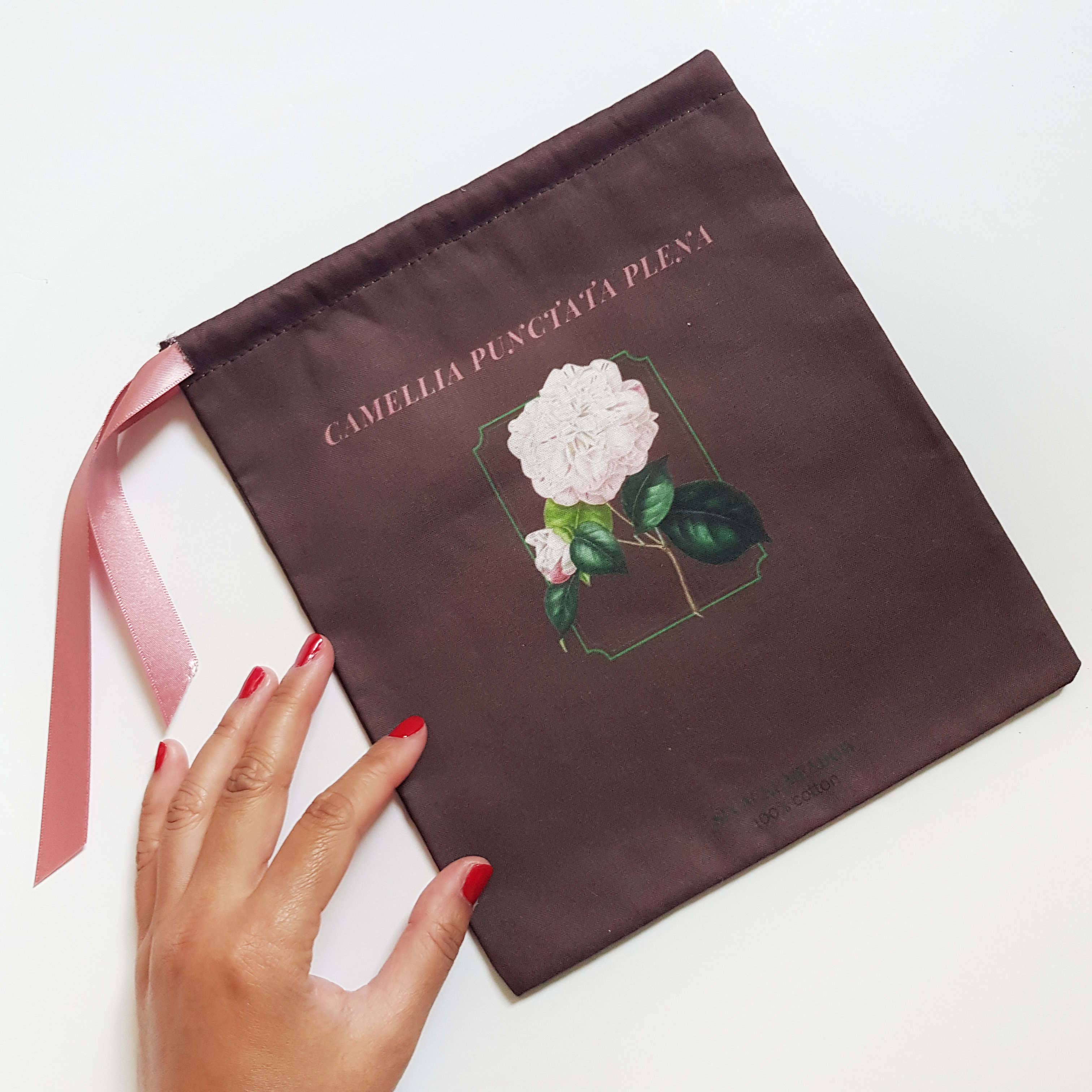 Six Acre Meadow – wholesale Gift bag – Thank You Gift Pouch with Camellia Floral Print6