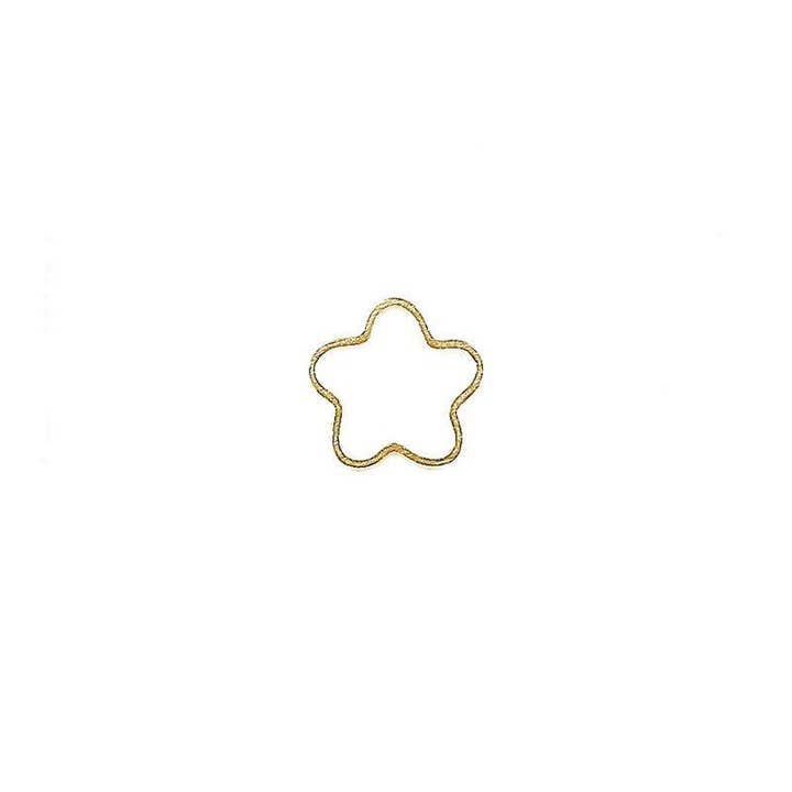 CG-305-8MM 18K Gold Overlay Connector Star Shape for wholesale by Bali Designs