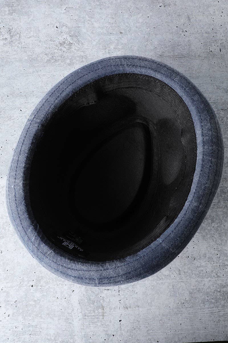 Fashion City - Wholesale Fedora - Women's - Washed Cotton Porkpie Fedora Hat with Folded Brim.3