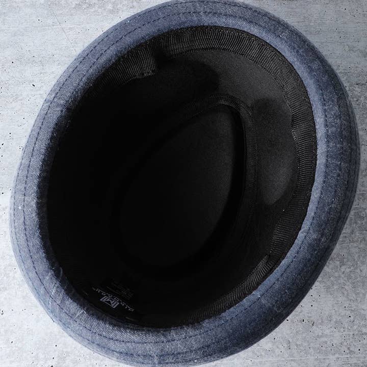 Fashion City - Wholesale Fedora - Women's - Washed Cotton Porkpie Fedora Hat with Folded Brim.3