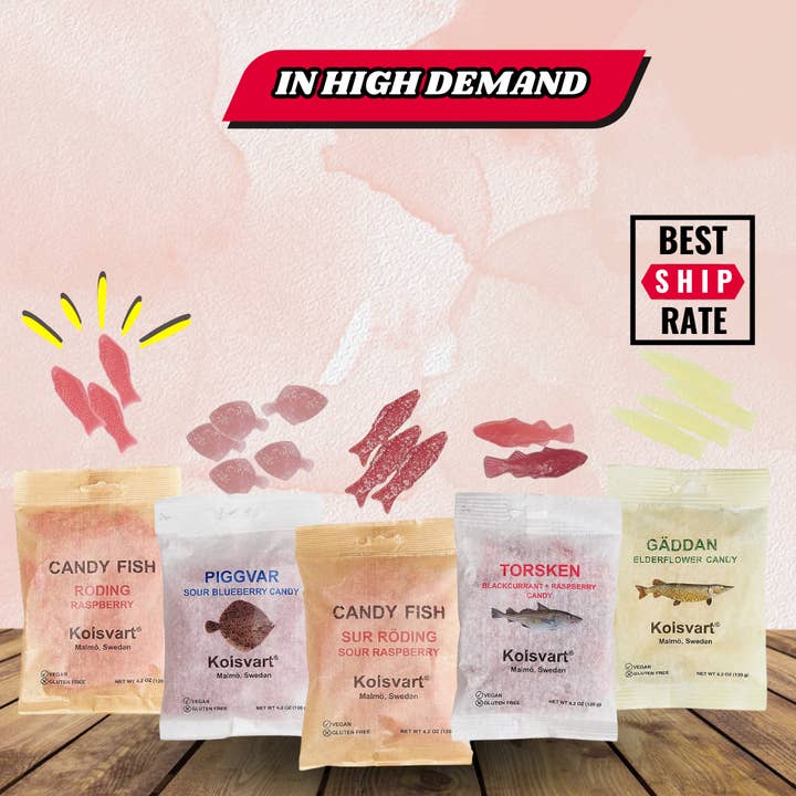 Kolsvart Fish Bundle | 5 flavors. 2 Cases of each for wholesale by Casacella Foods