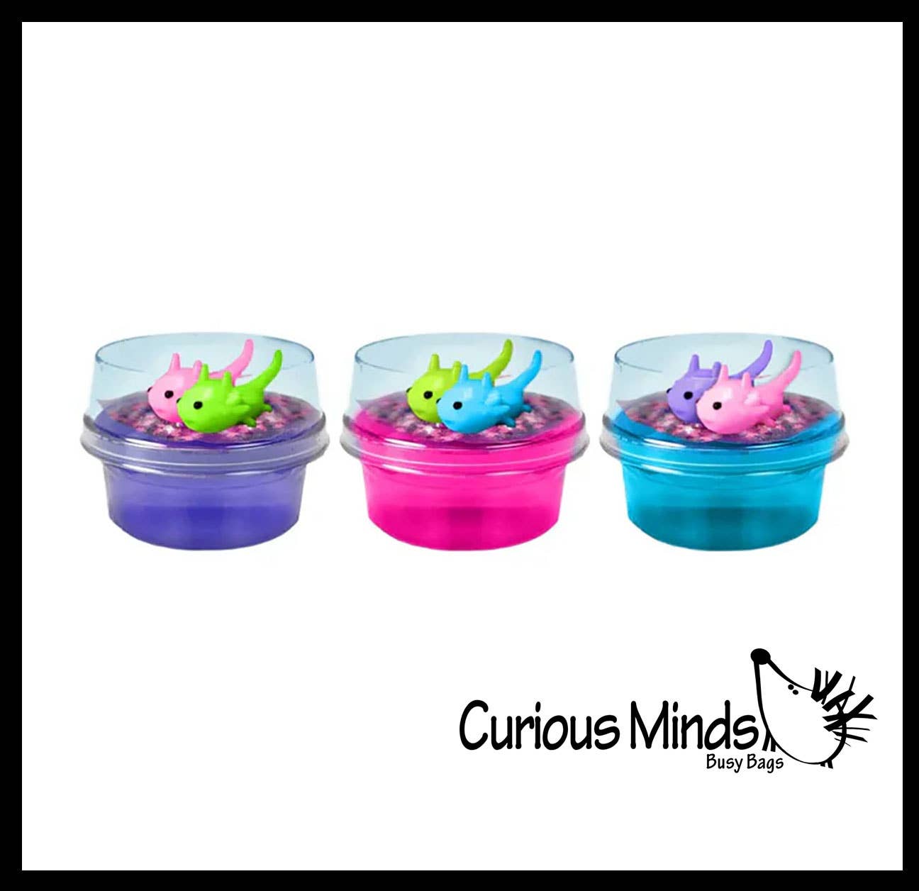 Curious Minds Toys - Wholesale Putty/Slime - Kids - 1 Axolotl and Putty - Putty with 2 Axolotl Figures - Squishy4