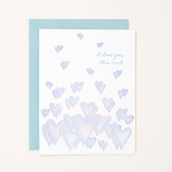 Carte de vœux pour la fête des mères « I Love You This Much » pour la vente par Helen Edna