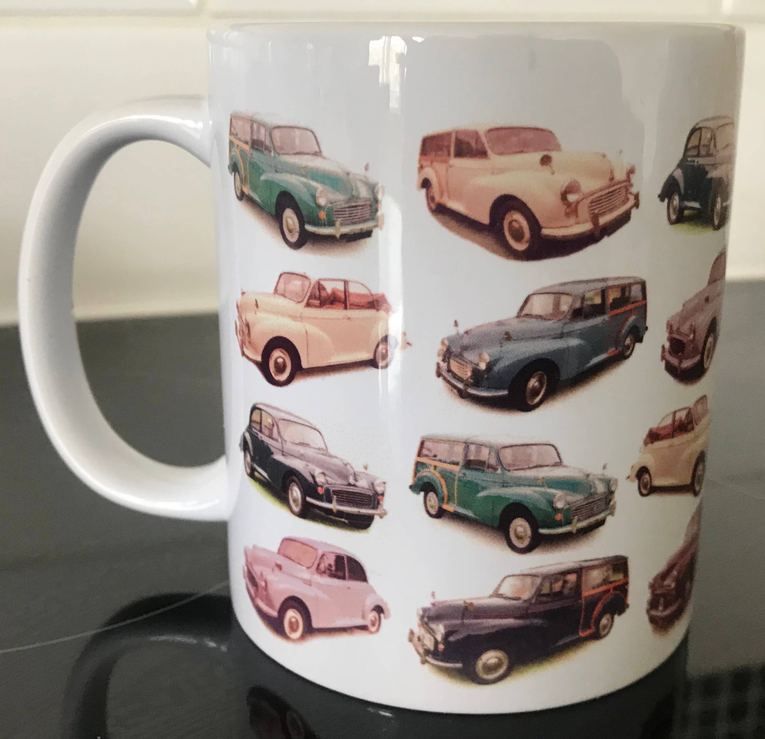 Witherden's Workshop - Wholesale Coffee Mug - Morris Minor Multi Model - 11oz Printed Ceramic Mug1