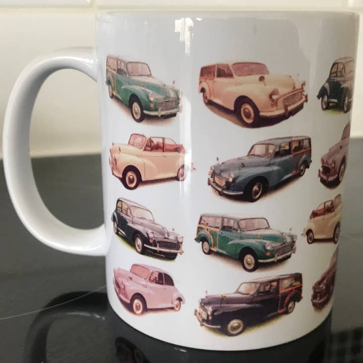 Witherden's Workshop - Wholesale Coffee Mug - Morris Minor Multi Model - 11oz Printed Ceramic Mug1