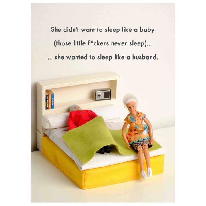 Sleep Like A Husband | General | Cards for Women | Rude Card for wholesale by Bold & Bright