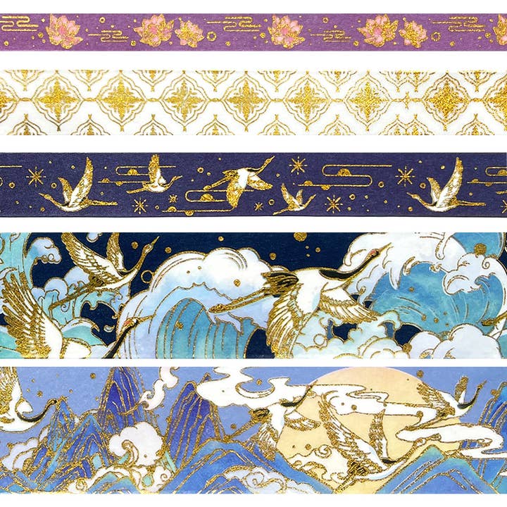 Wrapables.com - Wholesale Washi Tape - Wrapables Decorative Gold Foil Washi Tape and Sticker Set75