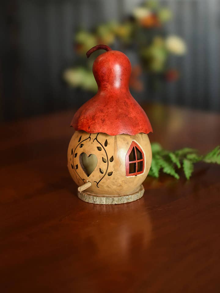 Indoor Decorative Birdhouse Gourd for wholesale by Meadowbrooke Gourds