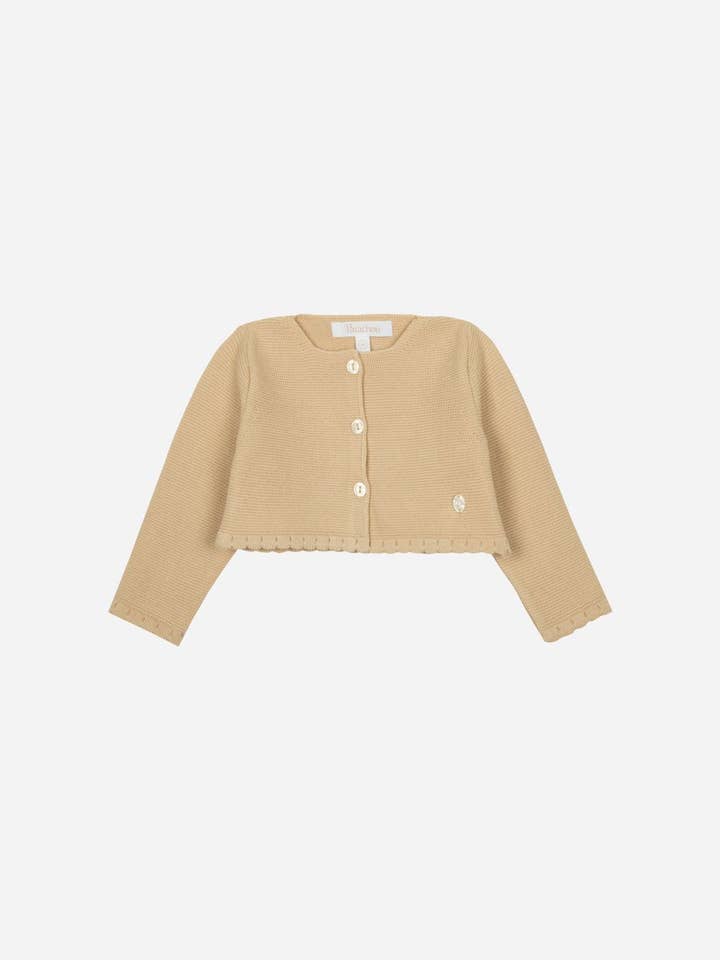 White knit cardy for wholesale by Patachou