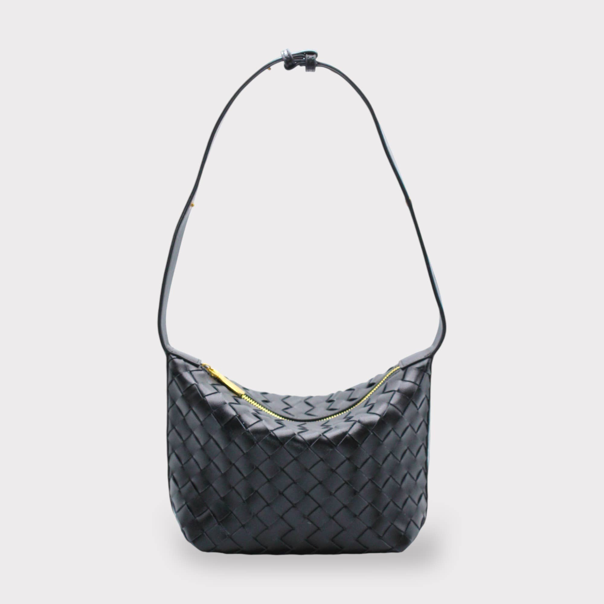 Sook Stainable - Wholesale Shoulder Bag - Women's - Genuine Leather Woven Style Boxed Pouch Bag0