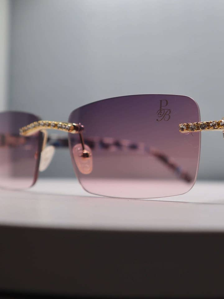 Prestige Boutique Pink Floral Fashionista Hidden Gems Collection Women's Sunglasses for wholesale by Prestige Boutique