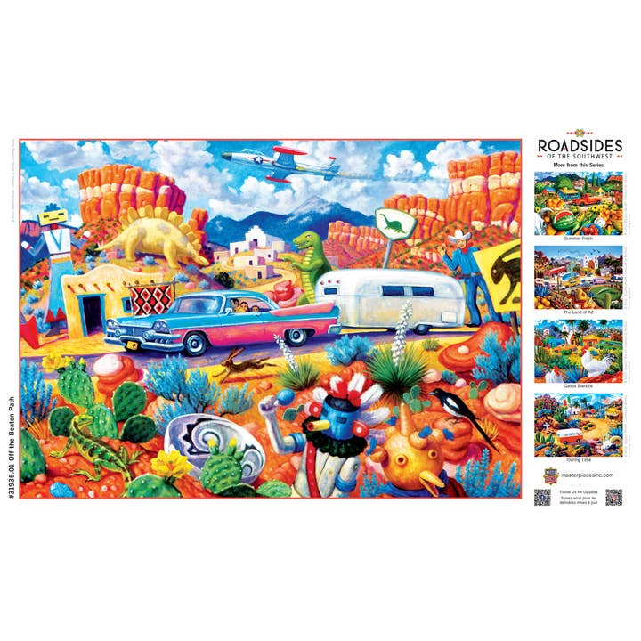 Masterpieces Puzzles - Wholesale Puzzle - Adult - Roadsides of the Southwest - Off the Beaten Path 500 Piece