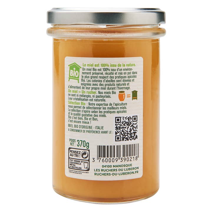 Les Ruchers du Luberon - Vente Miel - Miel Bio De Fleurs Des Alpes 370 G - Les Ruchers Du Luberon1