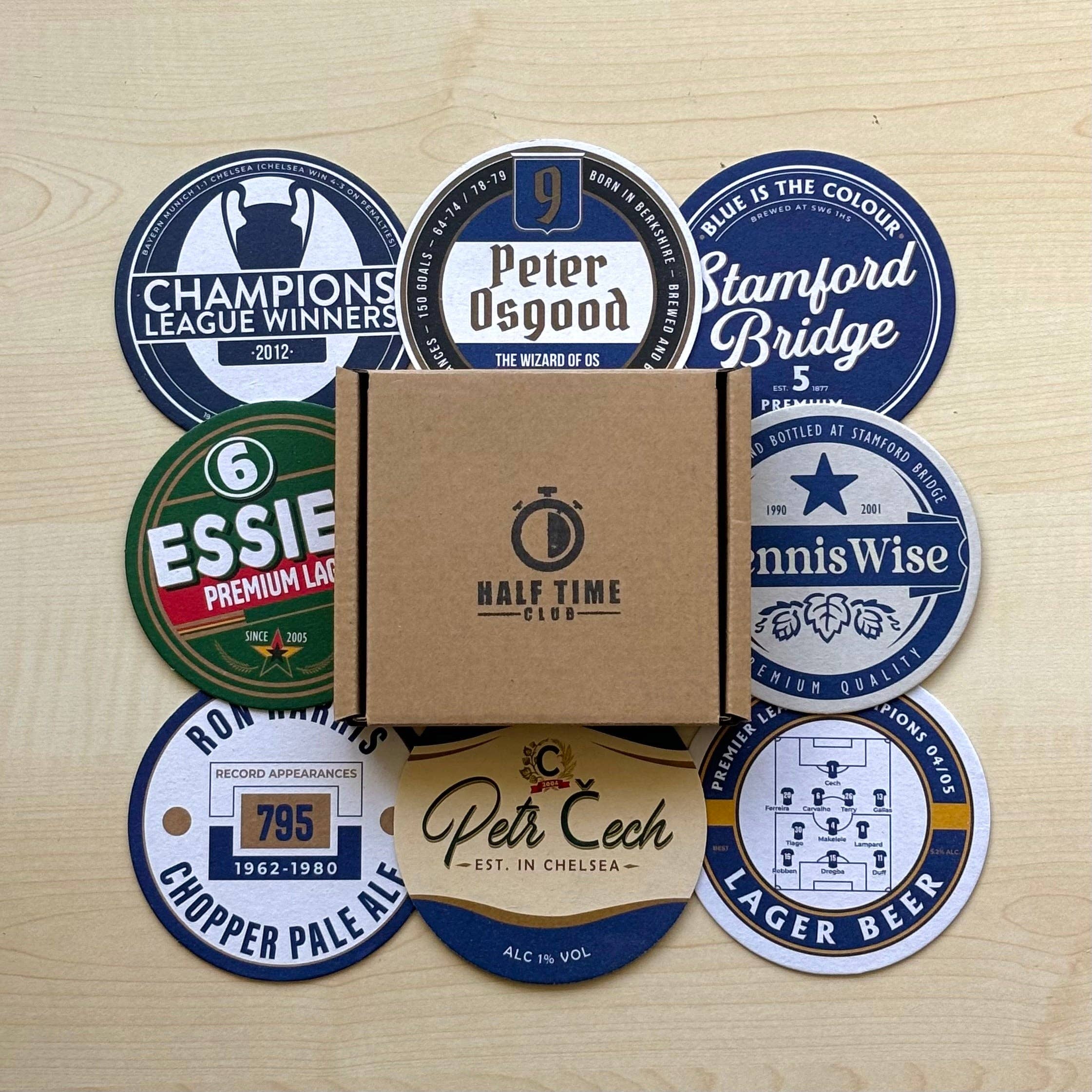 Half Time Club – wholesale Coasters – Chelsea Beer Mats (8-Pack)2