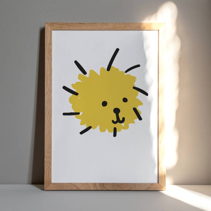 Impression typographique Lion A4 pour la vente par Hunter Paper Co.