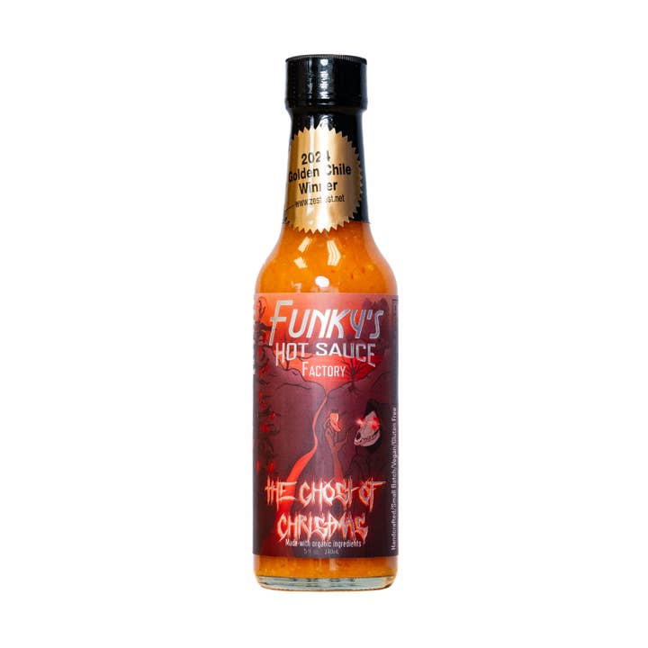 The Ghost of Christmas (hotter) for wholesale by Funky's Hot Sauce Factory