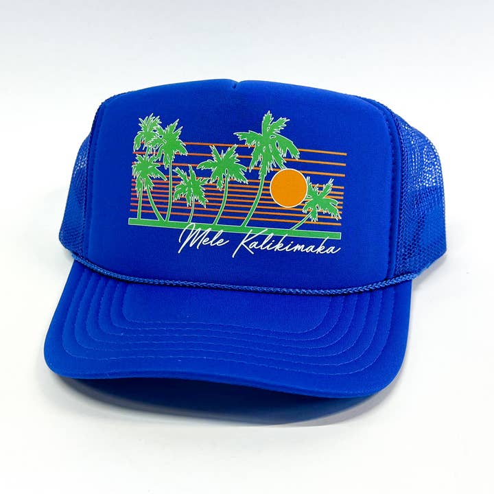 Mele Kalikimaka Hawaiian Christmas Trucker Hat for wholesale by N.B. GOODS