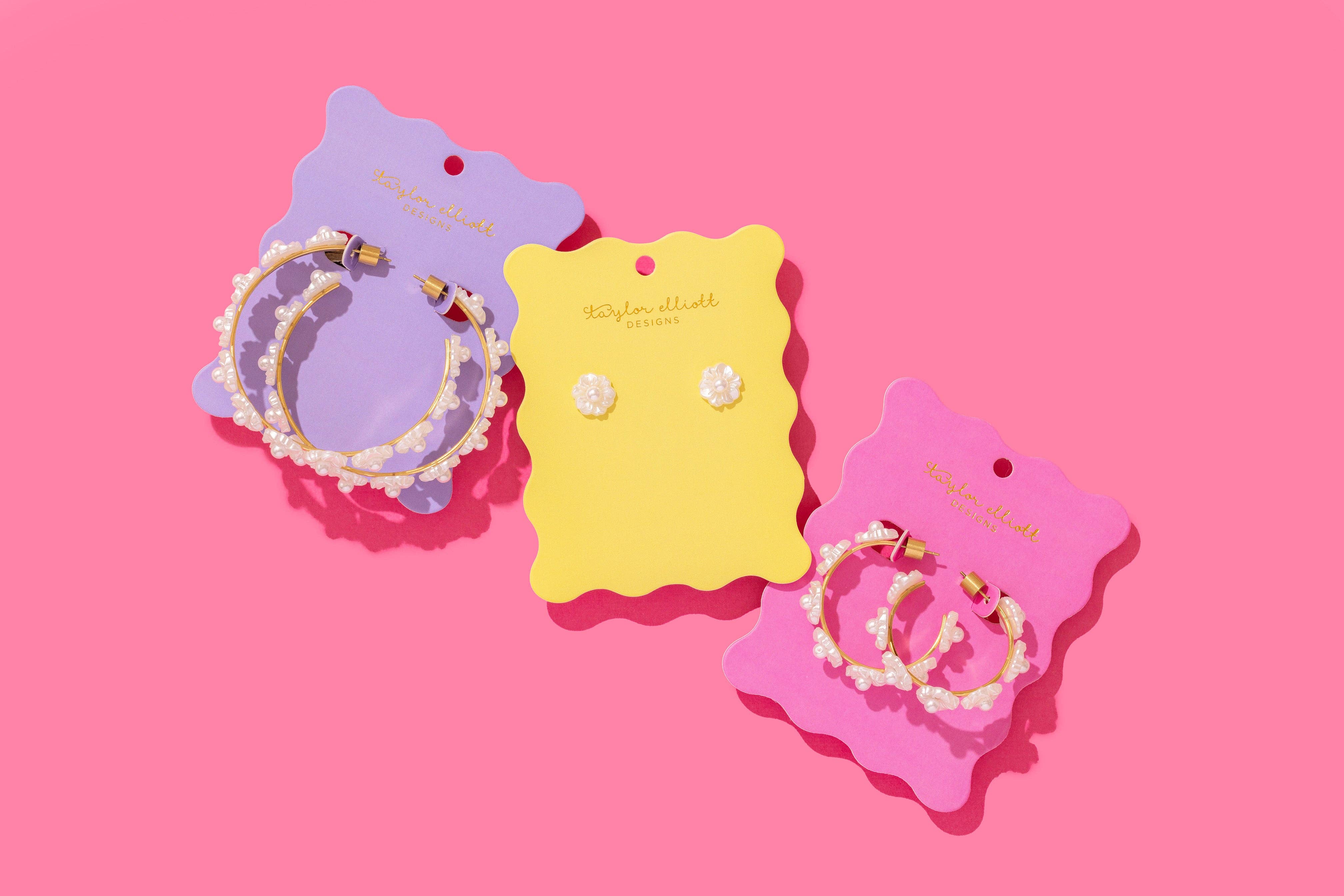 Taylor Elliott Designs - Wholesale Stud/Post Earrings - Stud Earrings - Pearl Flowers - Amelia2