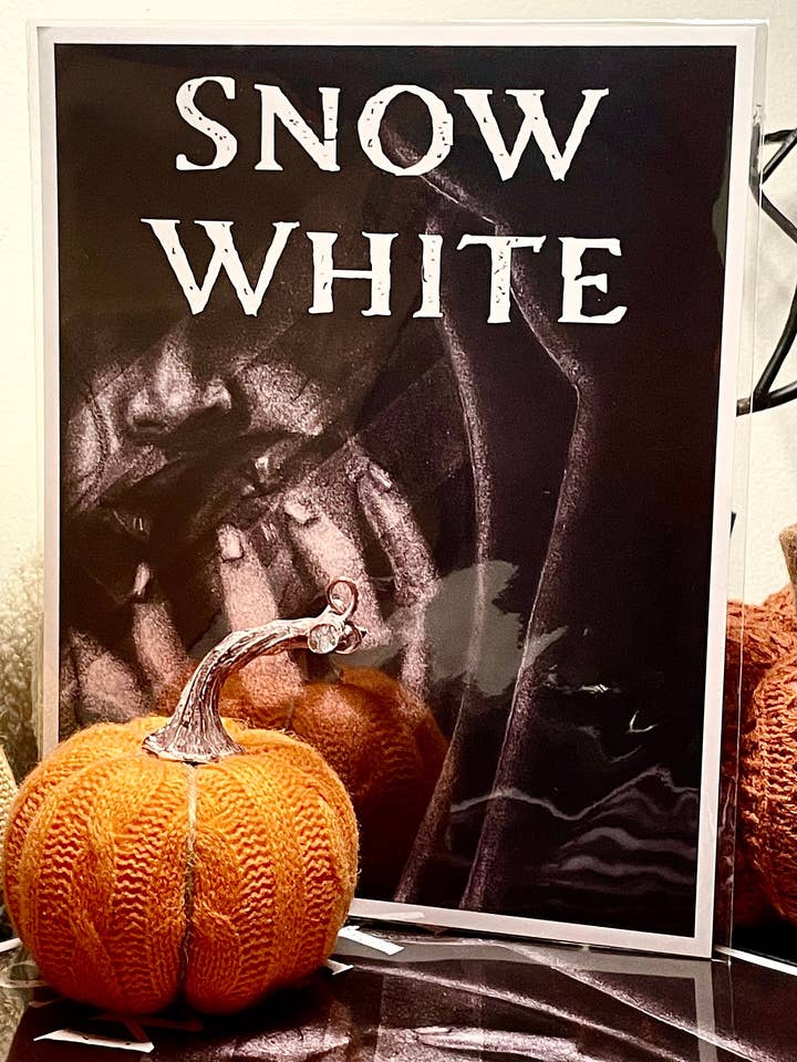 Snow White Charcoal Print for wholesale by Burning Branches Creatives