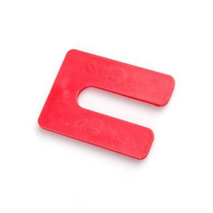 FLI Products - Wholesale Craft Supplies - Glazelock Square Shim 4" Horseshoe Plastic Flat Shims 4"L x 3"W with 7/8" Slot