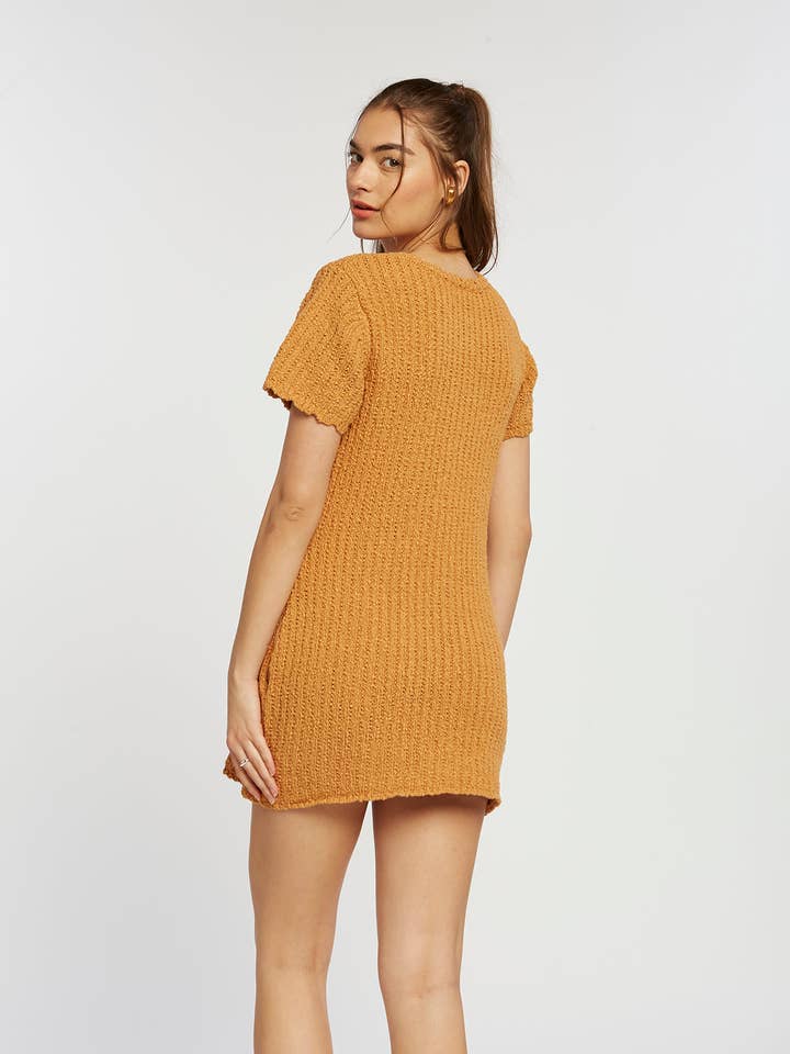 Weekend Los Angeles - Wholesale Dress - Women's - Short Sleeve Button Dress - TAWNY DRESS8