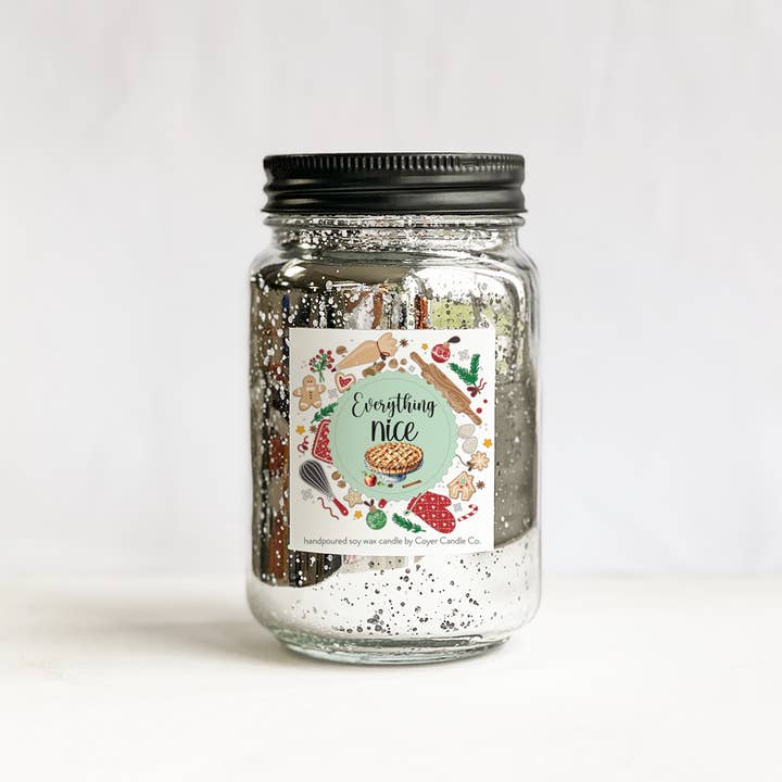 Coyer Candle Co. - Wholesale Jar/Filled Candle - 16 oz Glimmery Pint Jars - *NEW* Winter Scents!