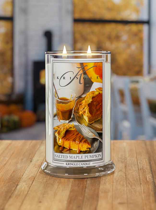 Kringle Candle Company - Wholesale Jar/Filled Candle - Salted Maple Pumpkin Large 2-Wick 1