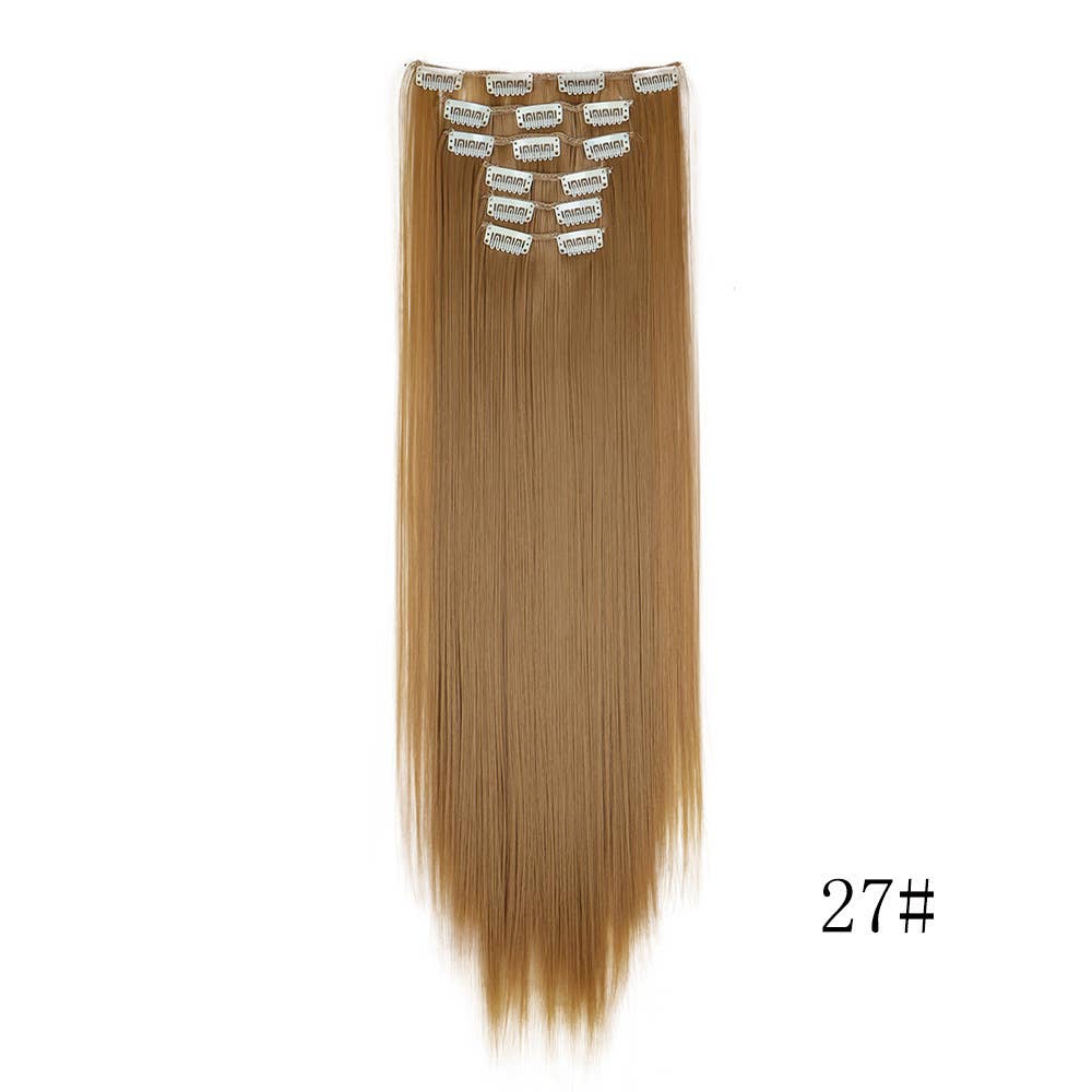 AK Brand – Großhandel Extensions – Clip-in Haarverlängerung Lang Glattes Synthetisches Haarteil16