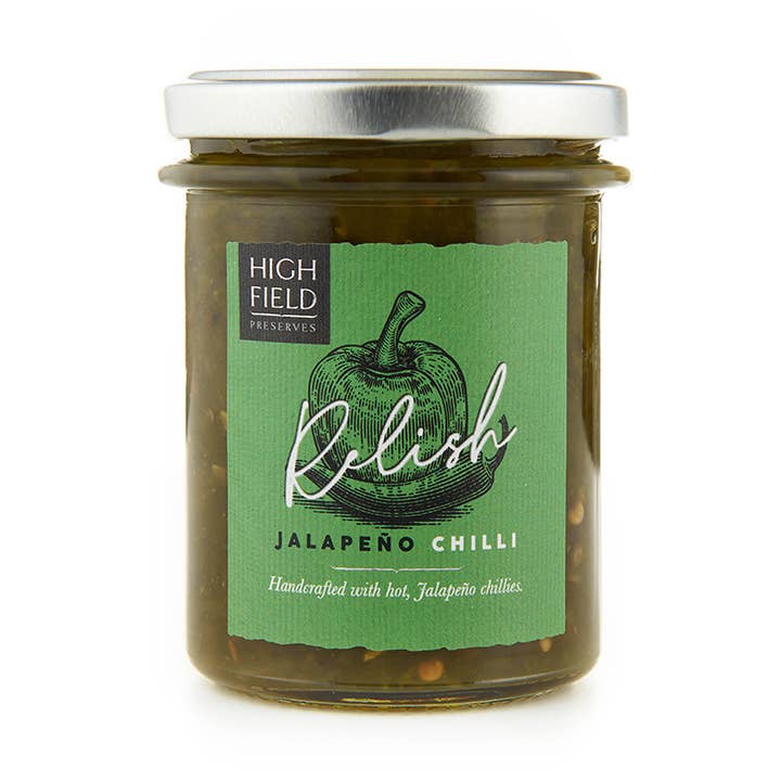 Jalapeno Chilli Relish 210g for wholesale by Highfield Preserves