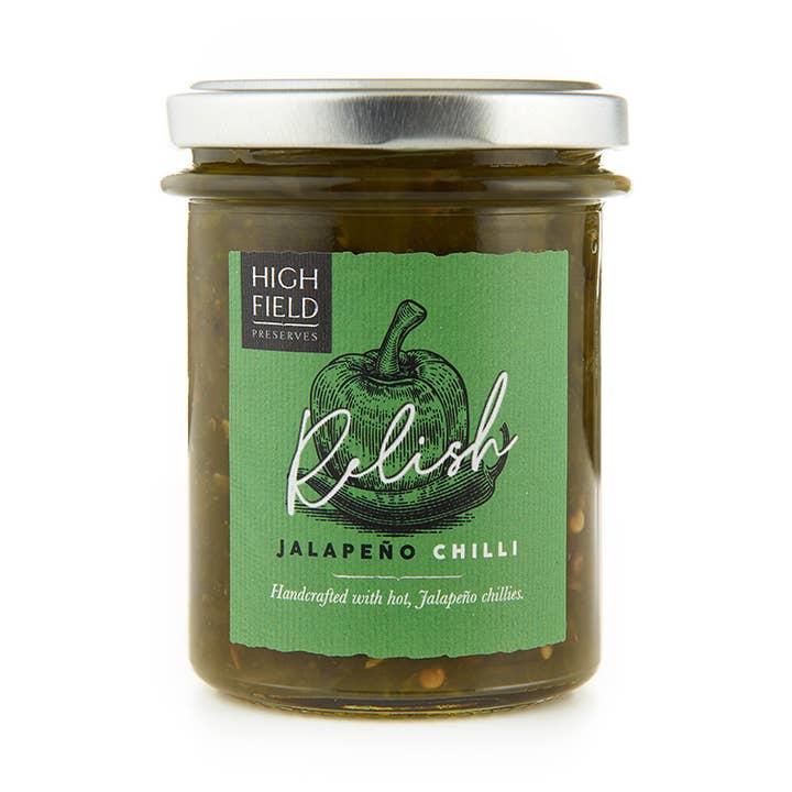 Jalapeno Chilli Relish 210g for wholesale by Highfield Preserves