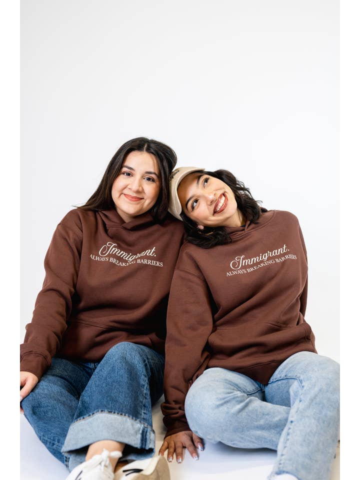 Jen Zeano Designs - Wholesale Hoodie - Women's - Immigrant Brown Hoodie1