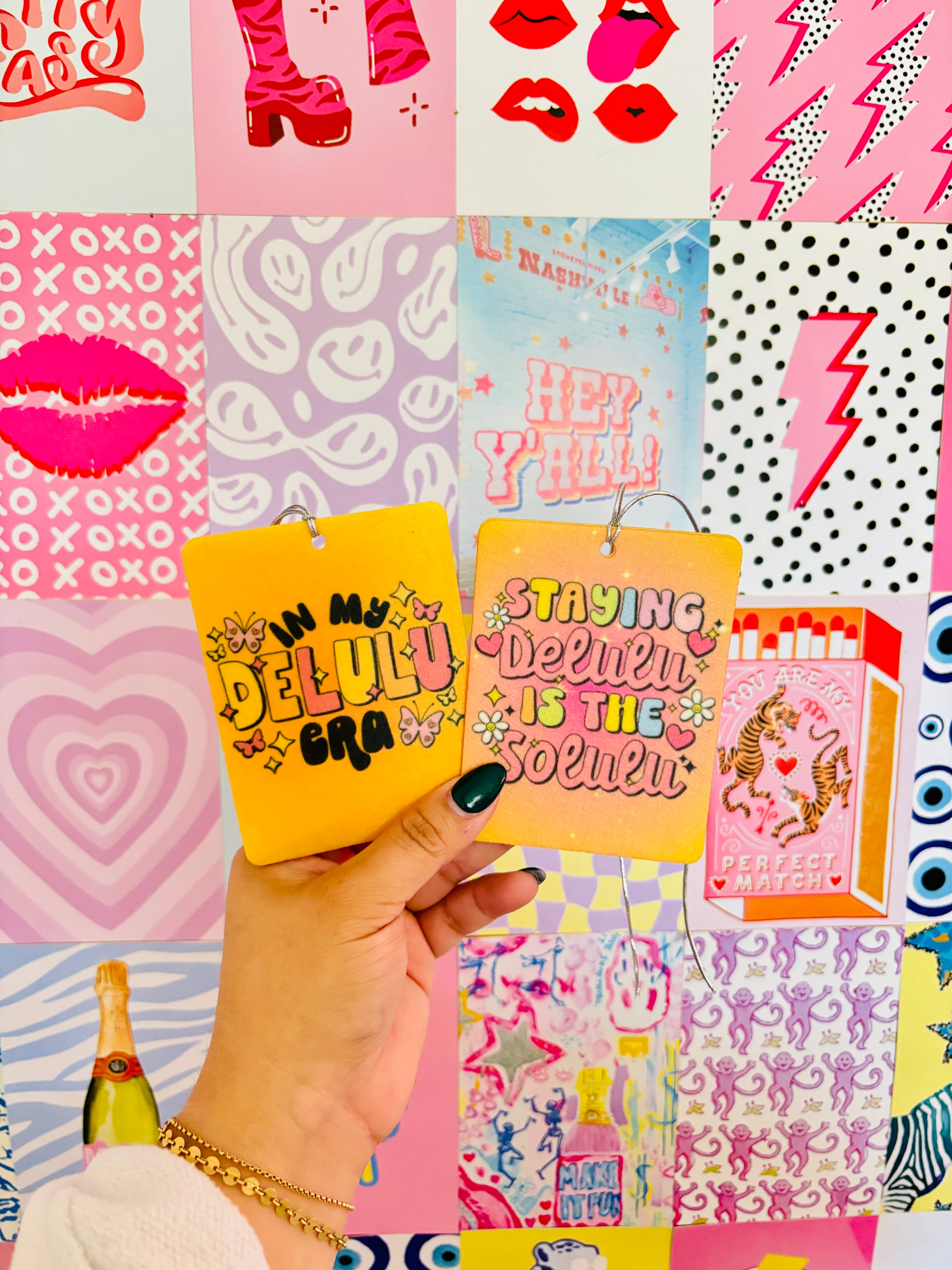 Bizzz Designs - Vendita all'ingrosso Deodorante per auto - Donna - Deodorante per ambienti Girly Preppy Felt Freshies Boutique Freshie5