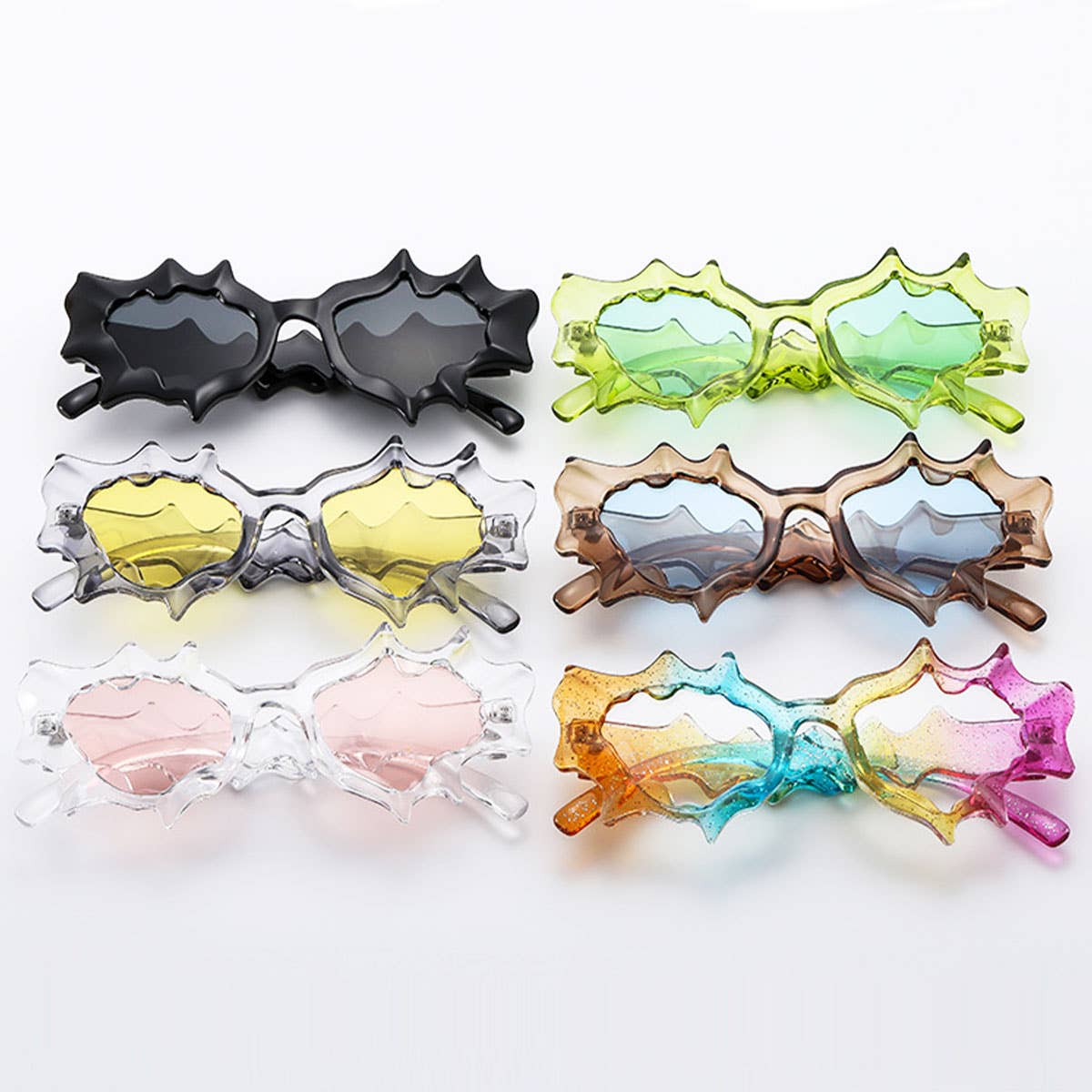 ACCITY - Wholesale Sunglasses - Women's - 2024 IRREGULAR FUTURISTIC PUNK SUNGLASSES UNISEX_CWASG02548