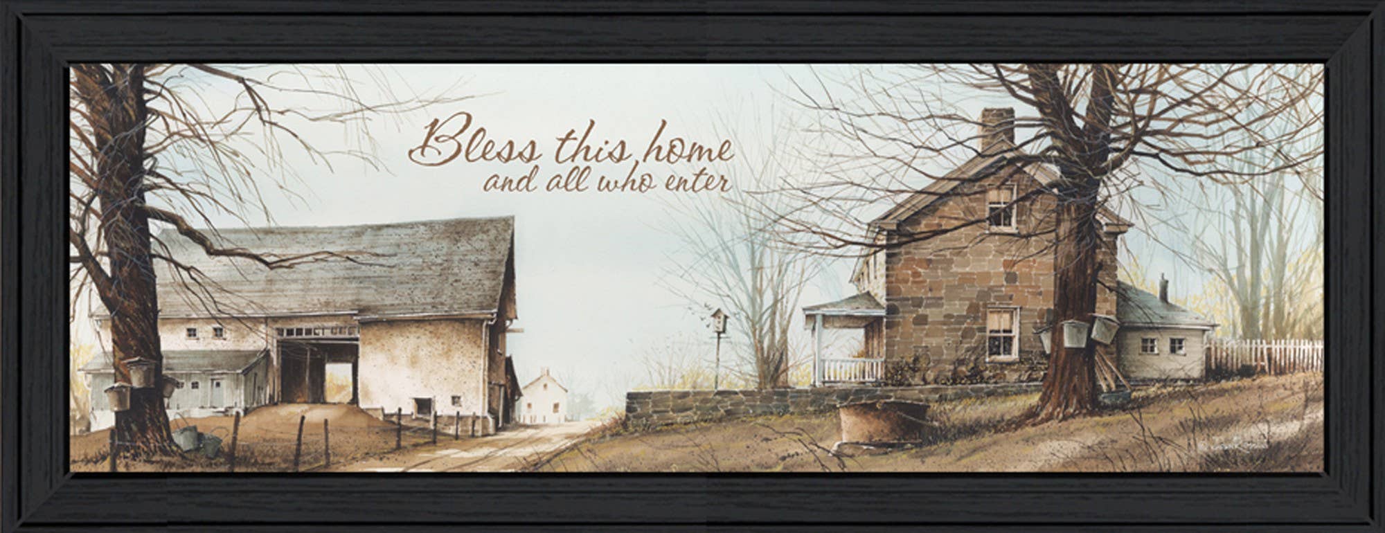 HomeRoots - Wholesale Art Print - Bless This Home 1 Black Framed Print Wall Art1