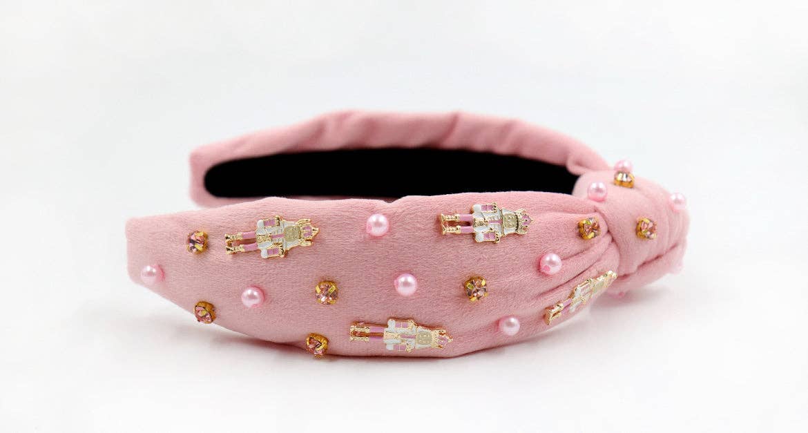 The Heady Chic – wholesale Fashion Headband - Kids – Kid and Tween Pink Velvet Nutcracker Headband: 5
