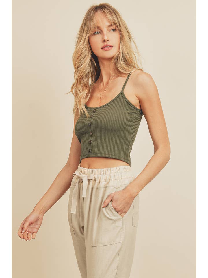 Dress Forum – wholesale Knit top – Women's – FT4708 Button Front Ribbed Crop Top11