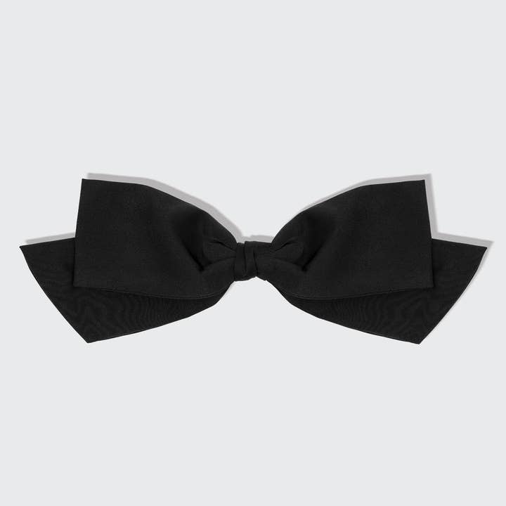 KITSCH - Wholesale Hair Clip - Women's - Recycled Fabric Bow Hair Clip 1pc- Black