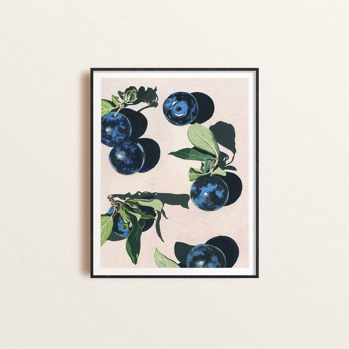 Jen Wang Studios - Wholesale Art Print - Blueberries Print1