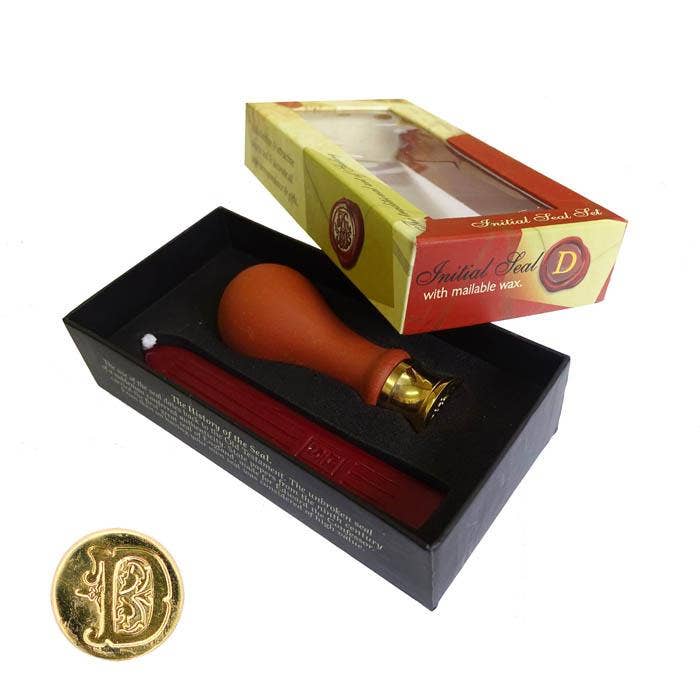 Manuscript Personal Initial Seals with Wooden Handle - D for wholesale by Manuscript